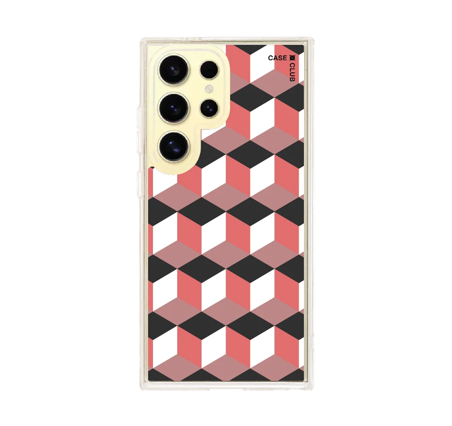 กล่องเรขาคณิตสีทับทิม