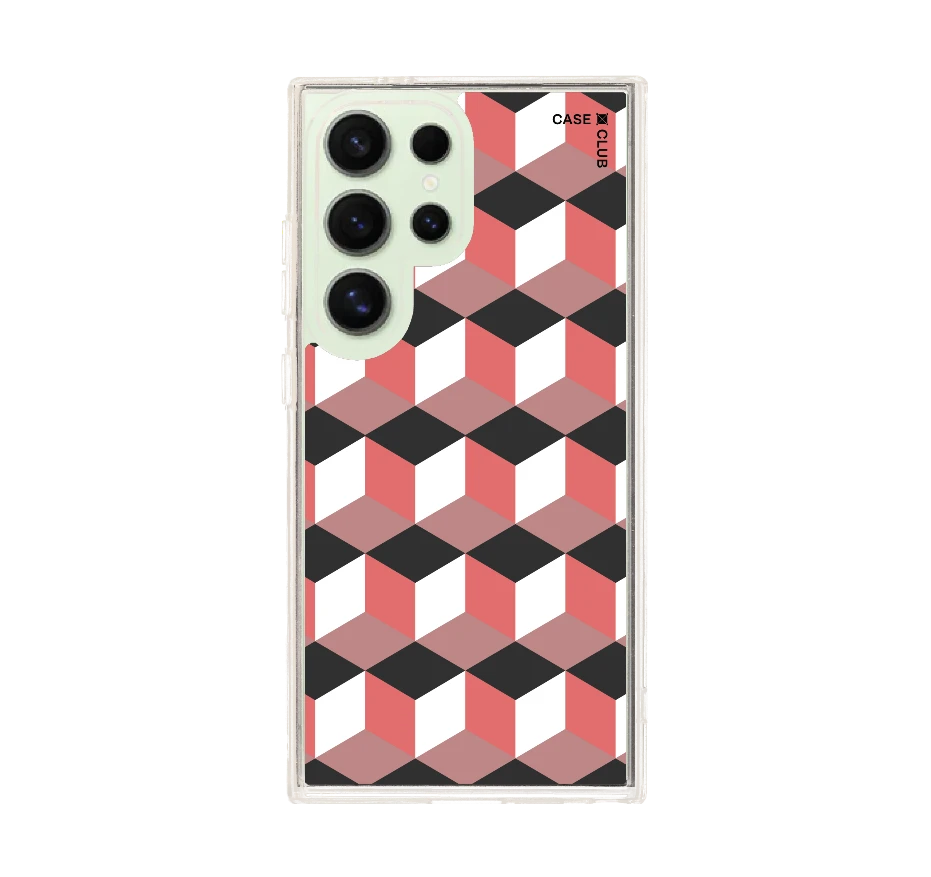 กล่องเรขาคณิตสีทับทิม