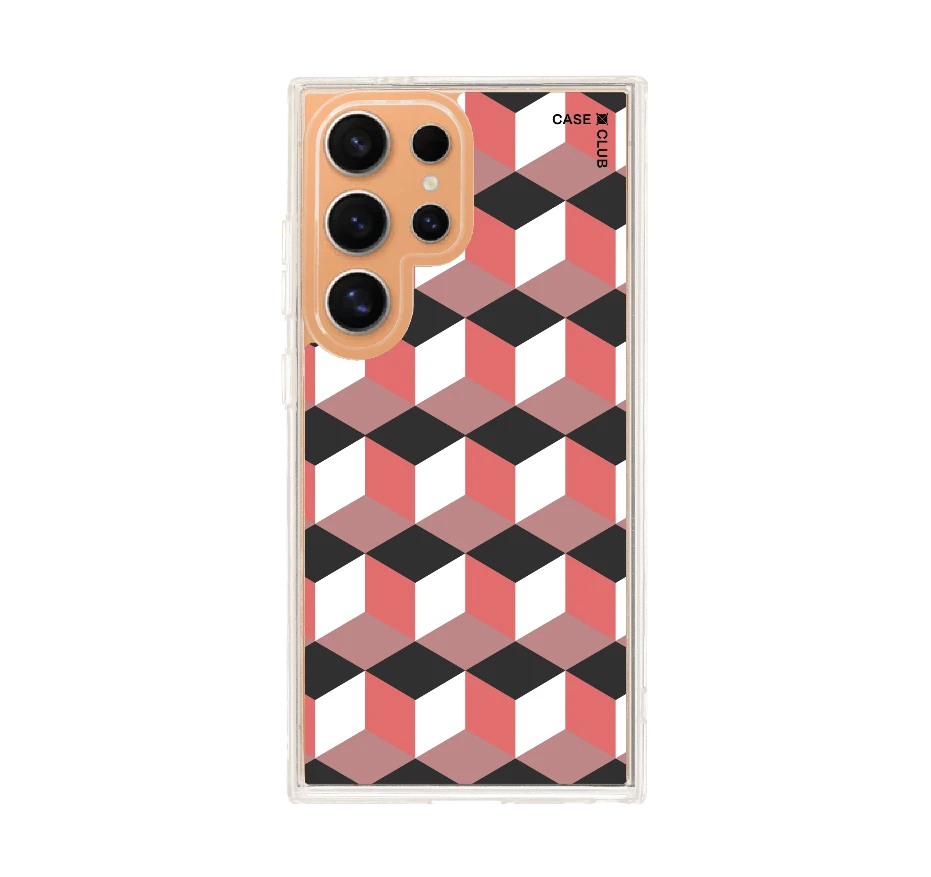 กล่องเรขาคณิตสีทับทิม