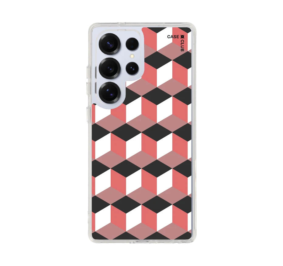 กล่องเรขาคณิตสีทับทิม