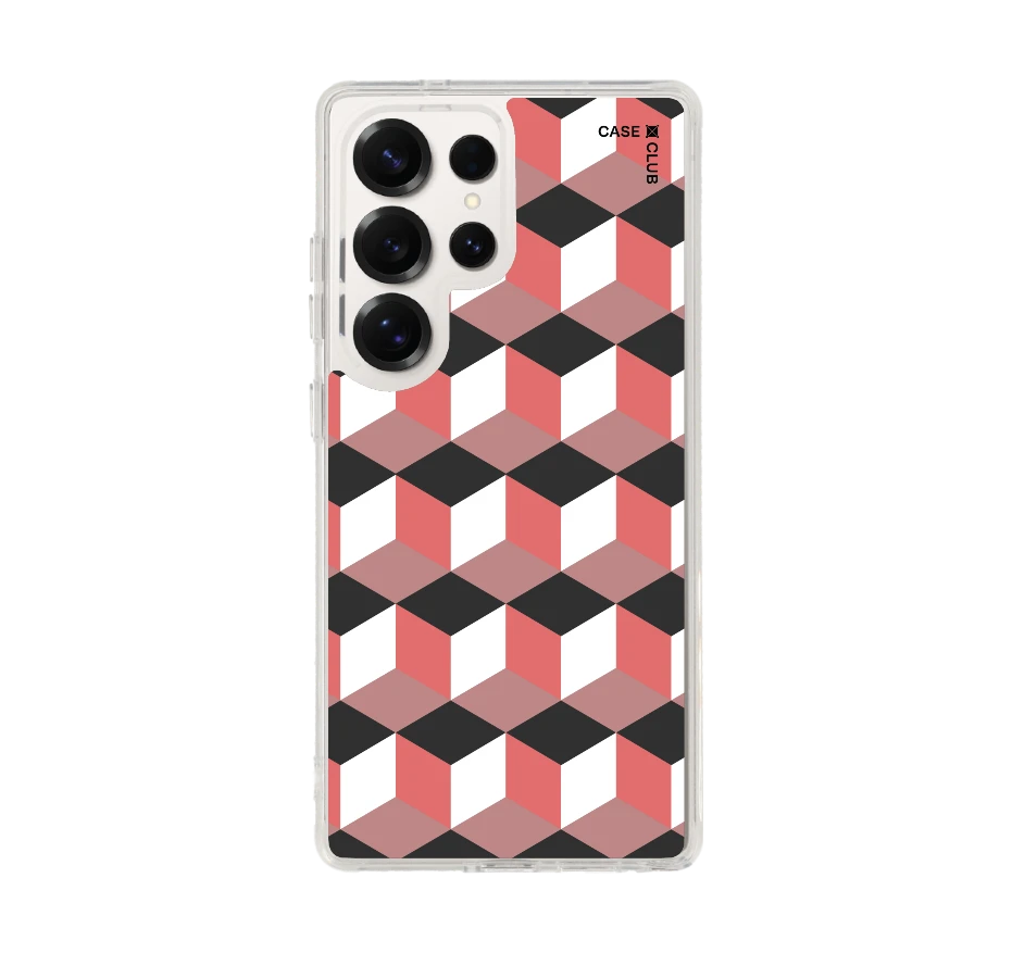 กล่องเรขาคณิตสีทับทิม