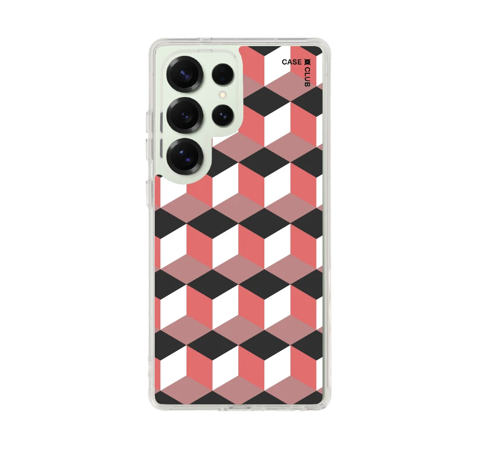 กล่องเรขาคณิตสีทับทิม