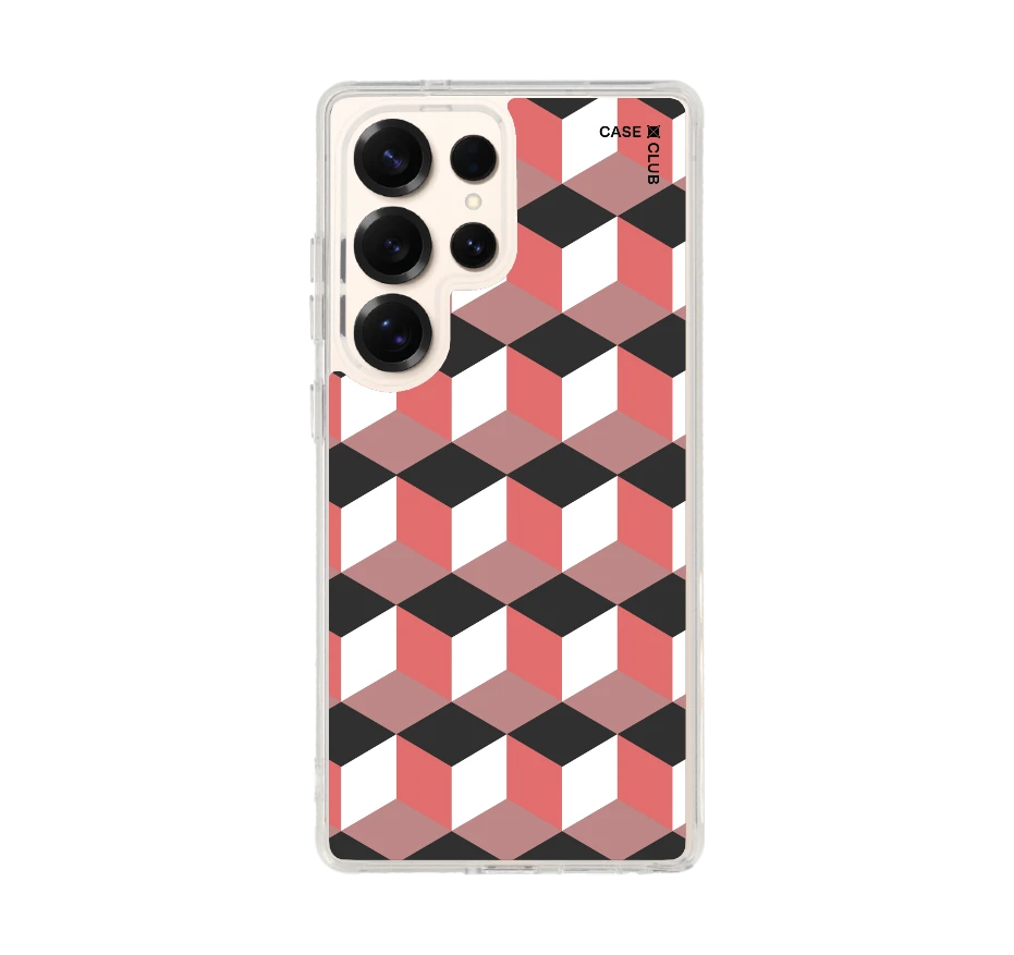 กล่องเรขาคณิตสีทับทิม