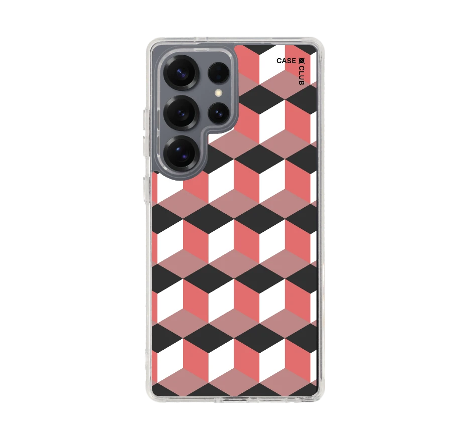 กล่องเรขาคณิตสีทับทิม