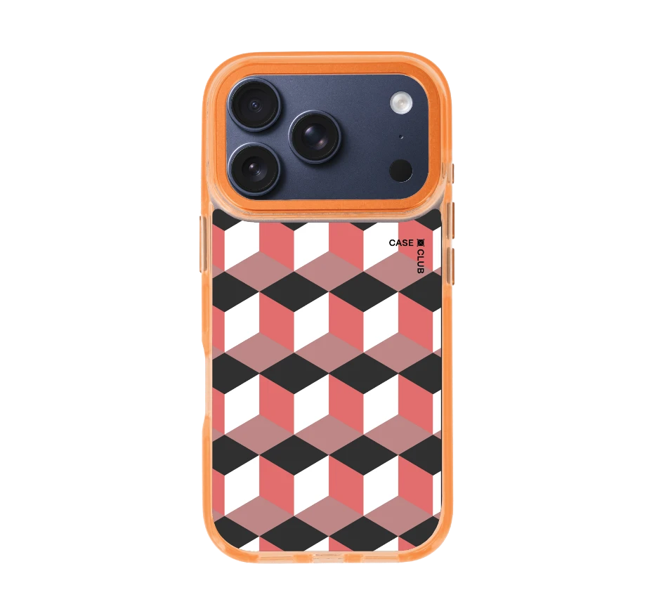 กล่องเรขาคณิตสีทับทิม