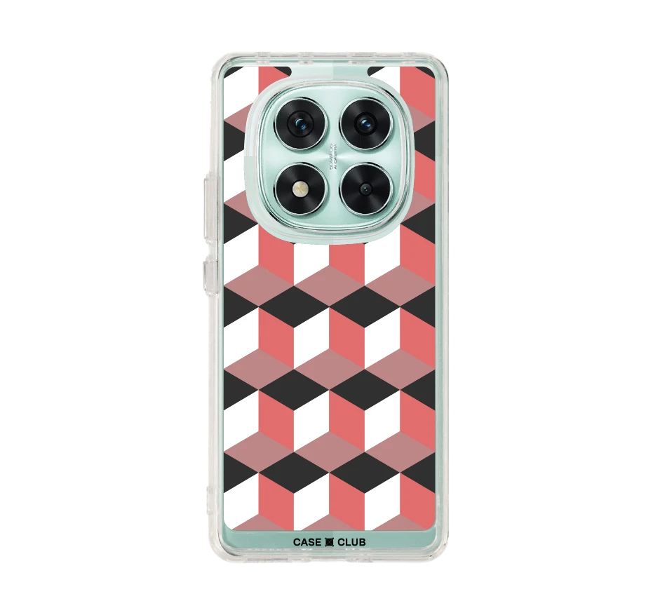 กล่องเรขาคณิตสีทับทิม