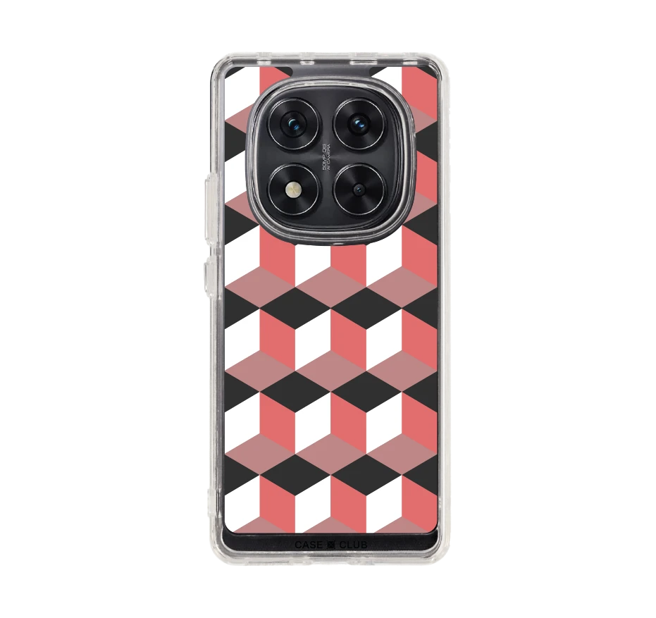 กล่องเรขาคณิตสีทับทิม