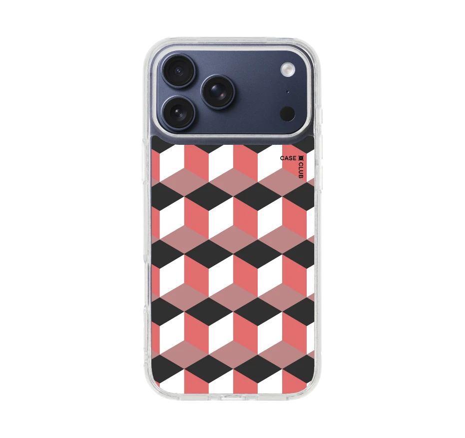 กล่องเรขาคณิตสีทับทิม