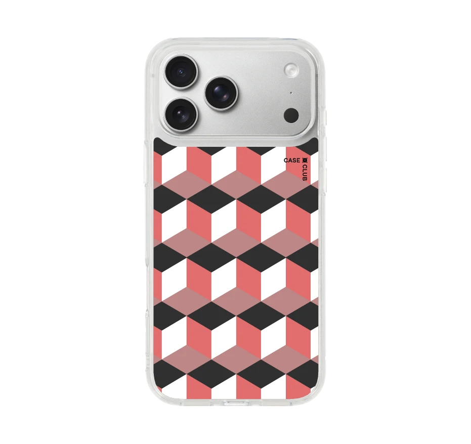 กล่องเรขาคณิตสีทับทิม