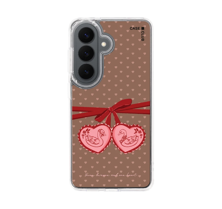 double heart cherry ribbon