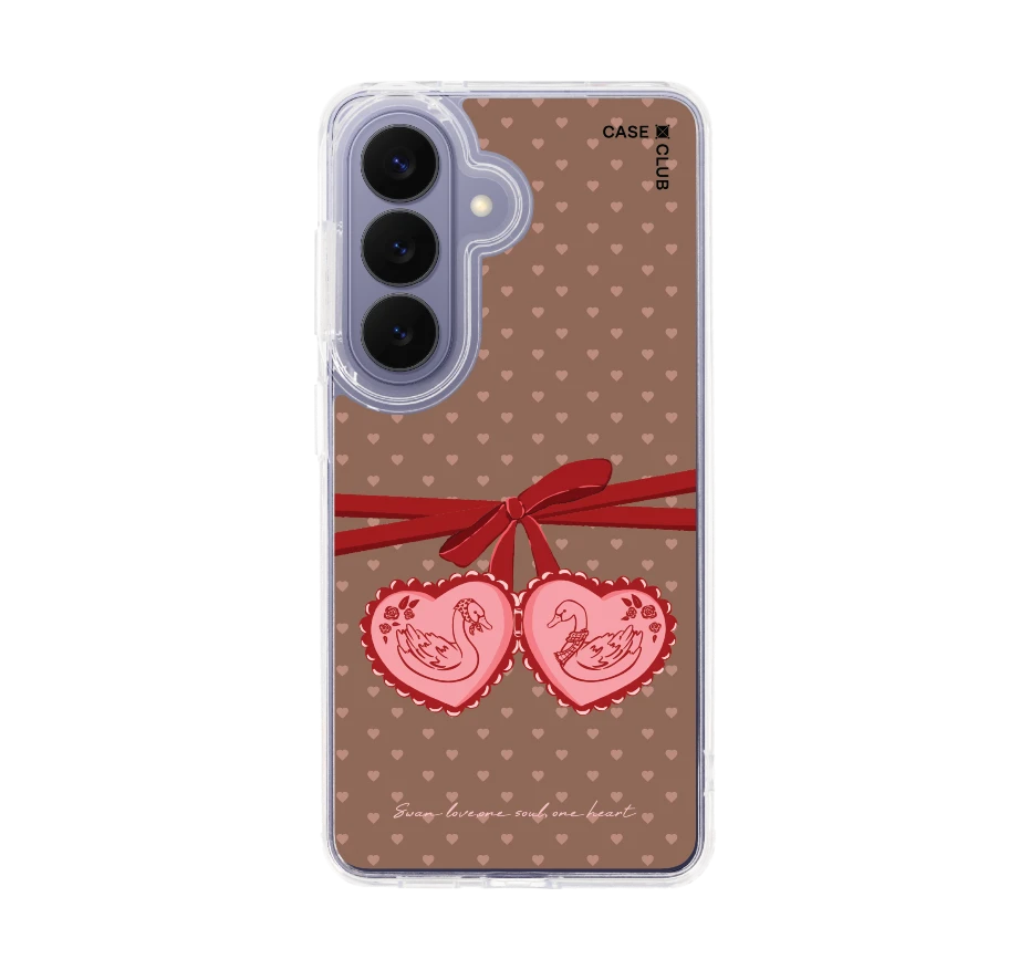 double heart cherry ribbon