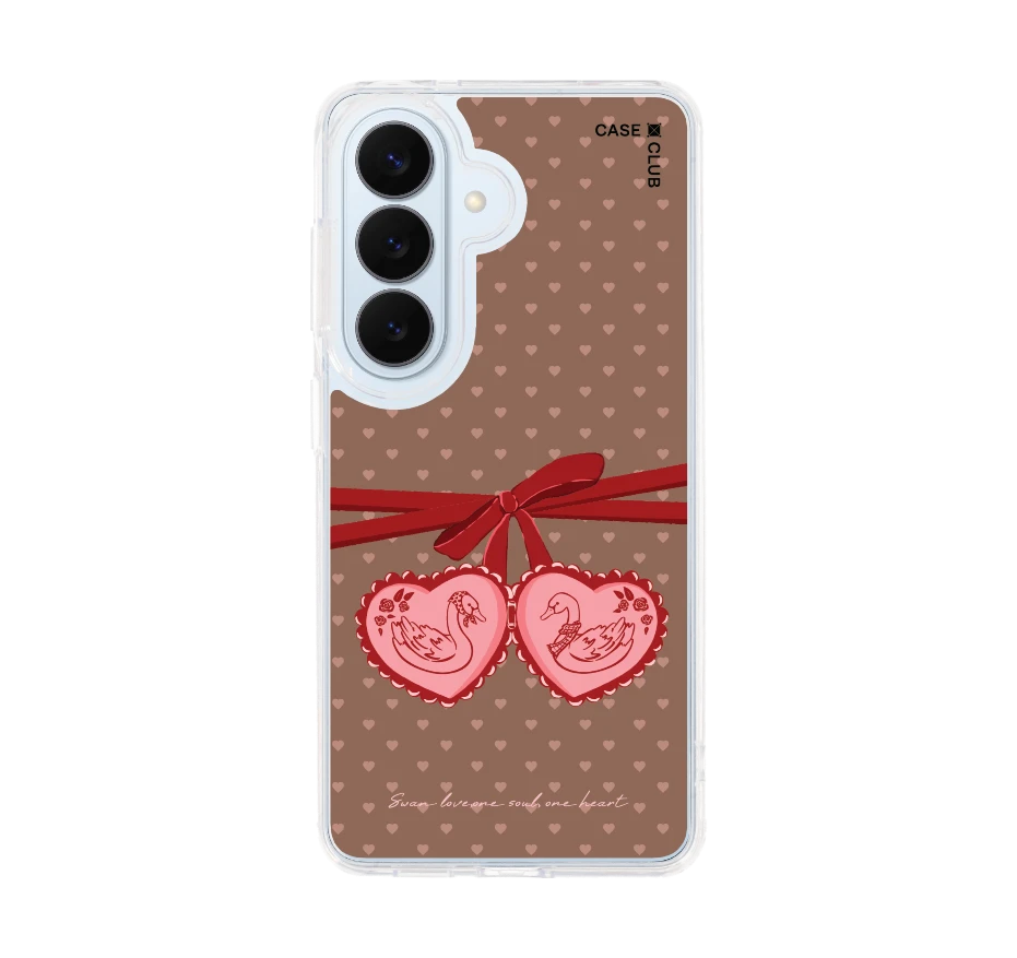 double heart cherry ribbon