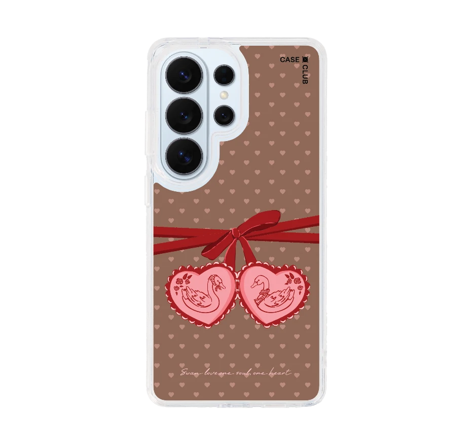 double heart cherry ribbon