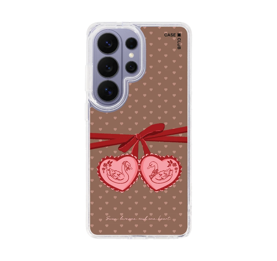 double heart cherry ribbon