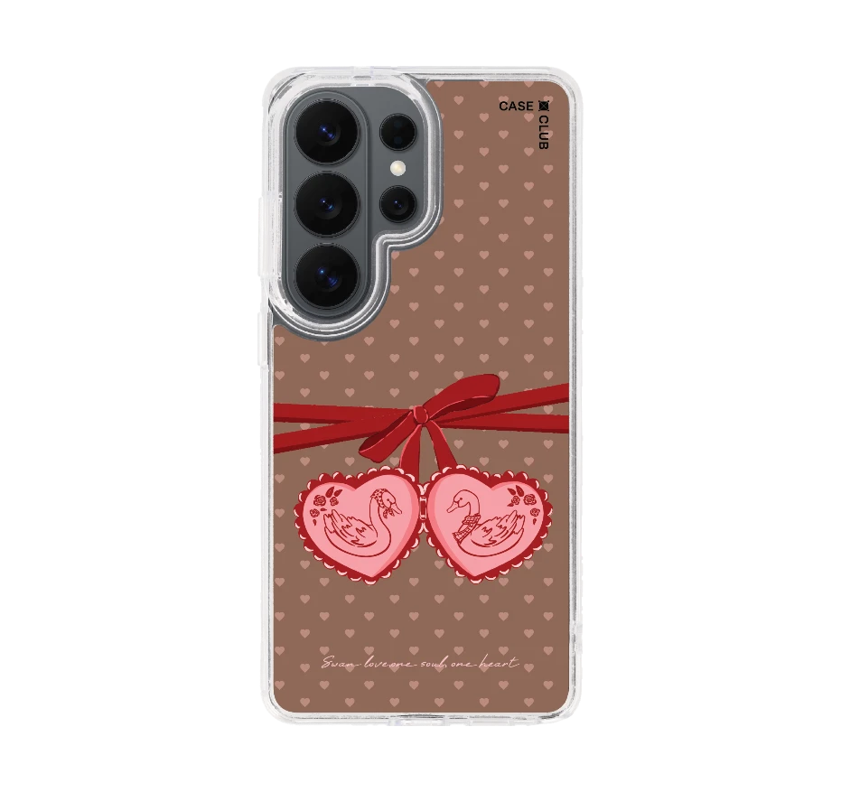 double heart cherry ribbon