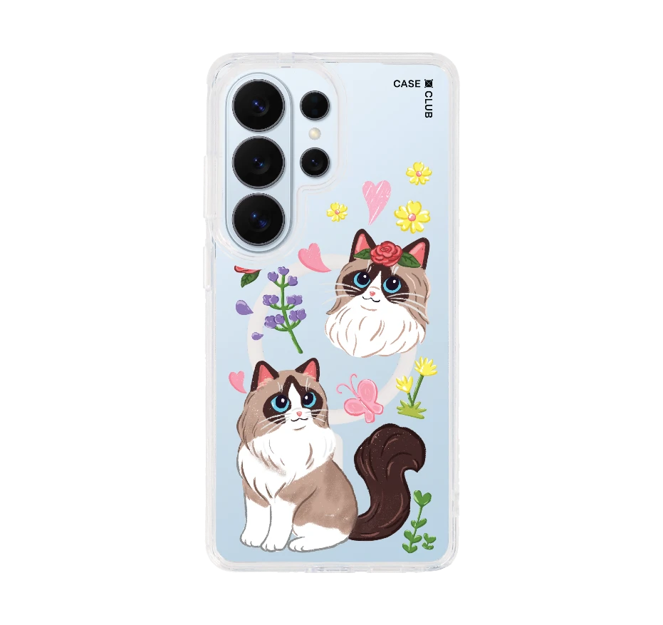 แร็กดอลล์กับดอกไม้แสนสวย