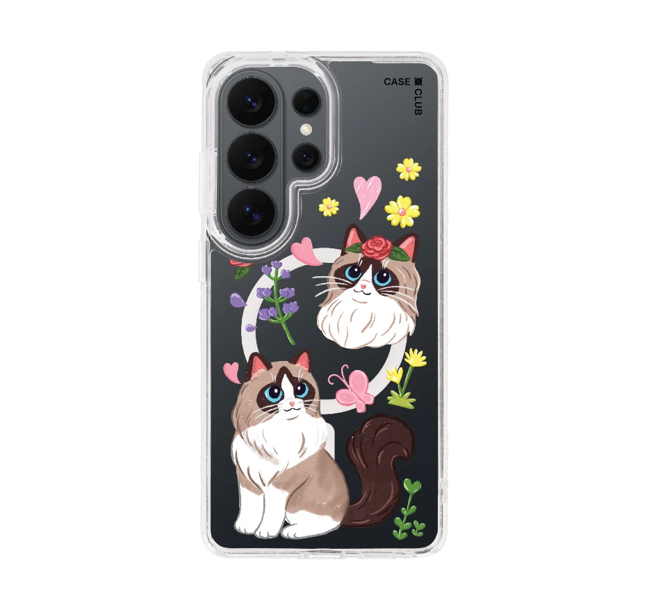 แร็กดอลล์กับดอกไม้แสนสวย