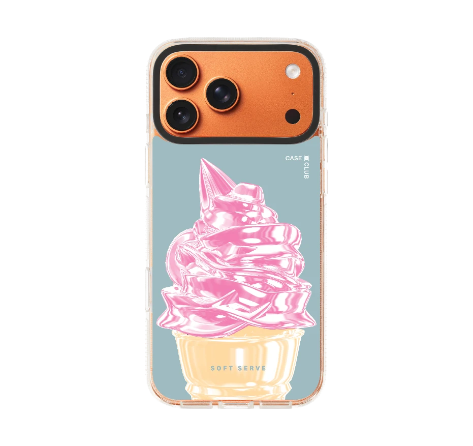 ไอศกรีมซอฟต์เสิร์ฟชมพู