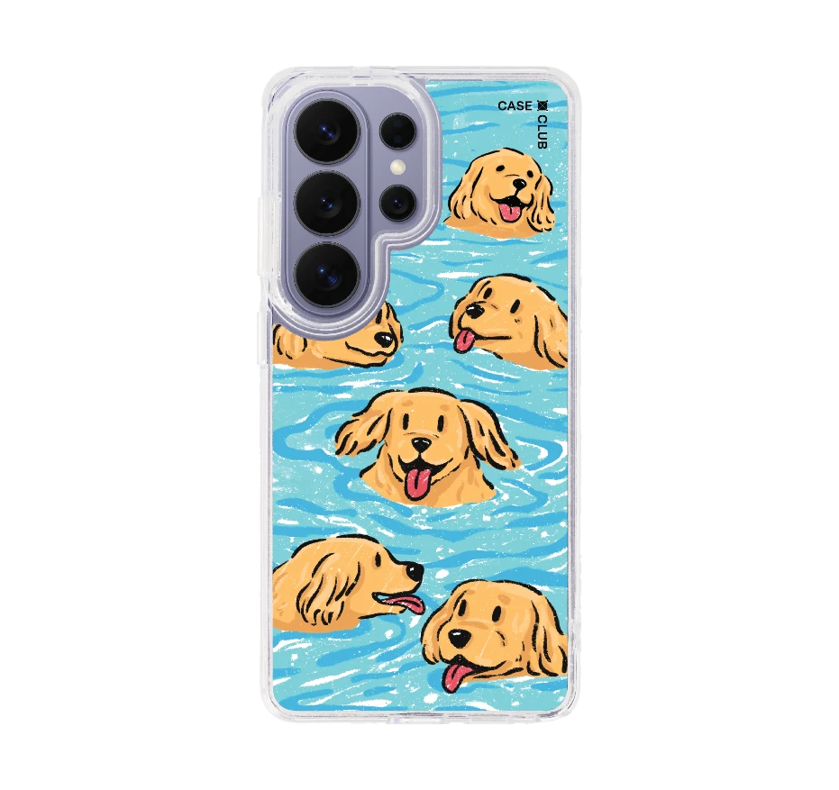 swimming golden retriever