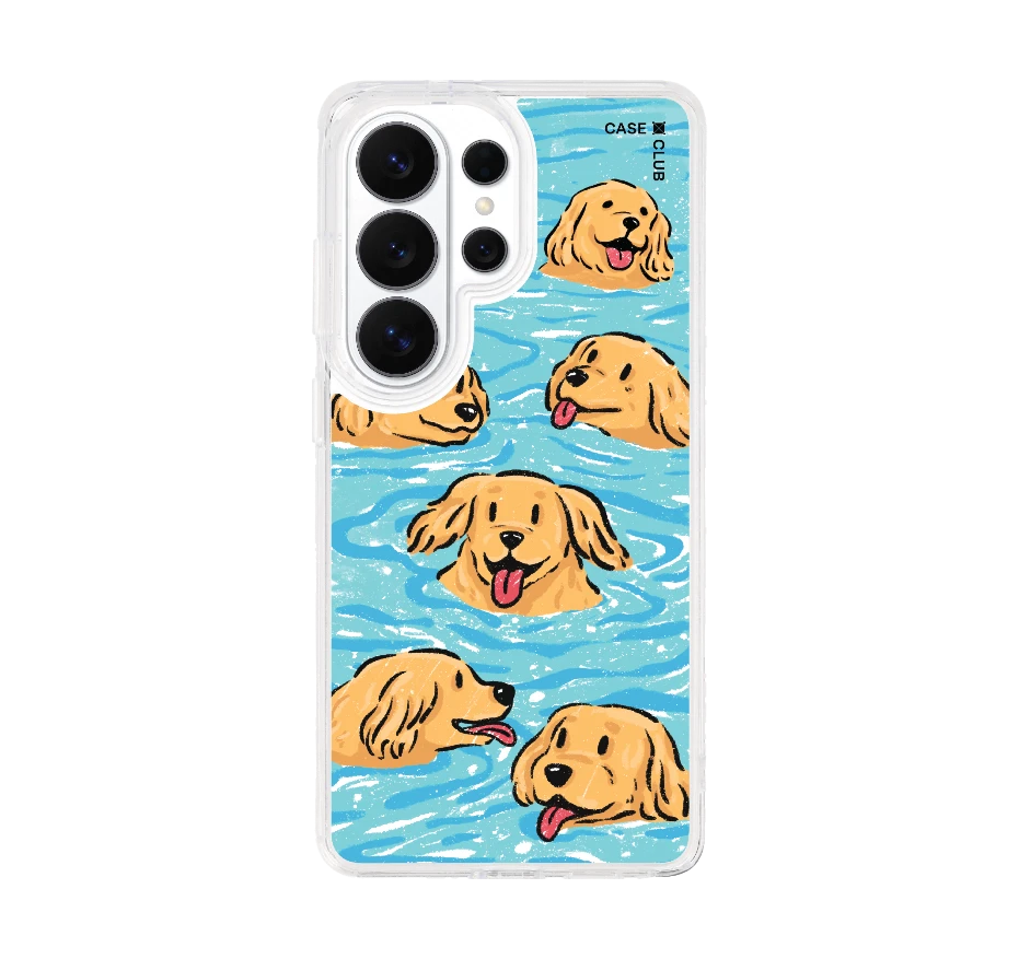 swimming golden retriever