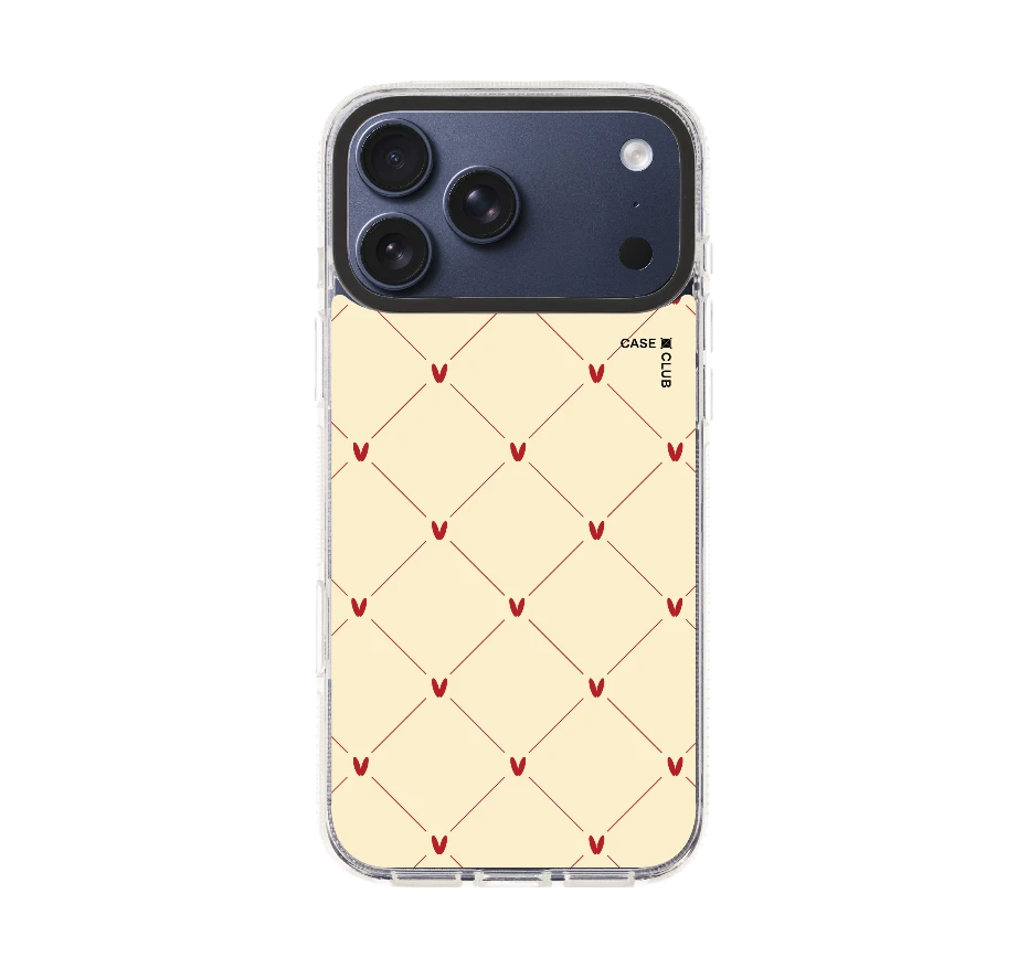 หัวใจลายจุดสีครีม