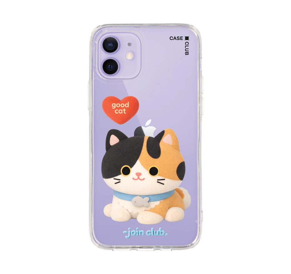 join the club heartful calico cat