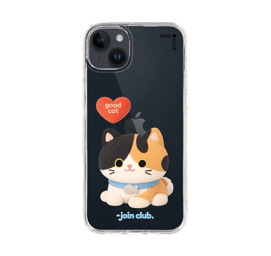 join the club heartful calico cat