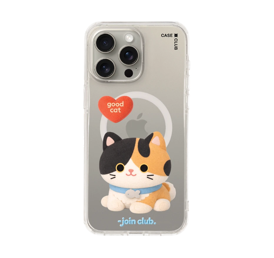 join the club heartful calico cat