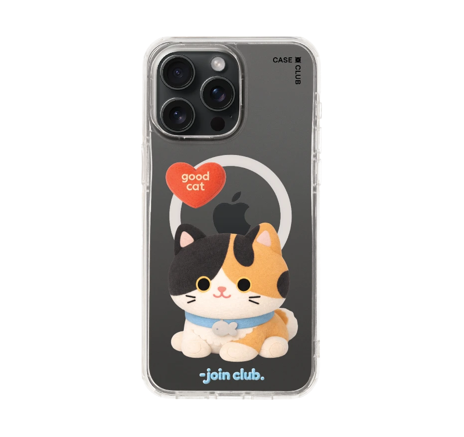 join the club heartful calico cat