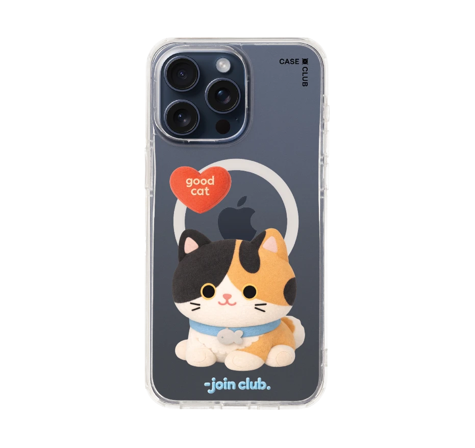 join the club heartful calico cat