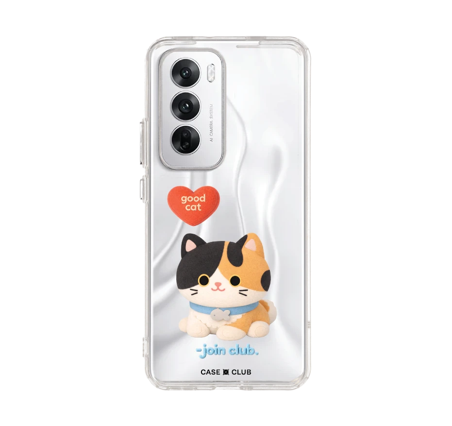 join the club heartful calico cat