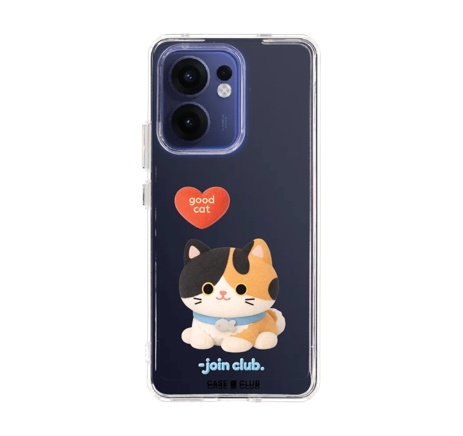 join the club heartful calico cat