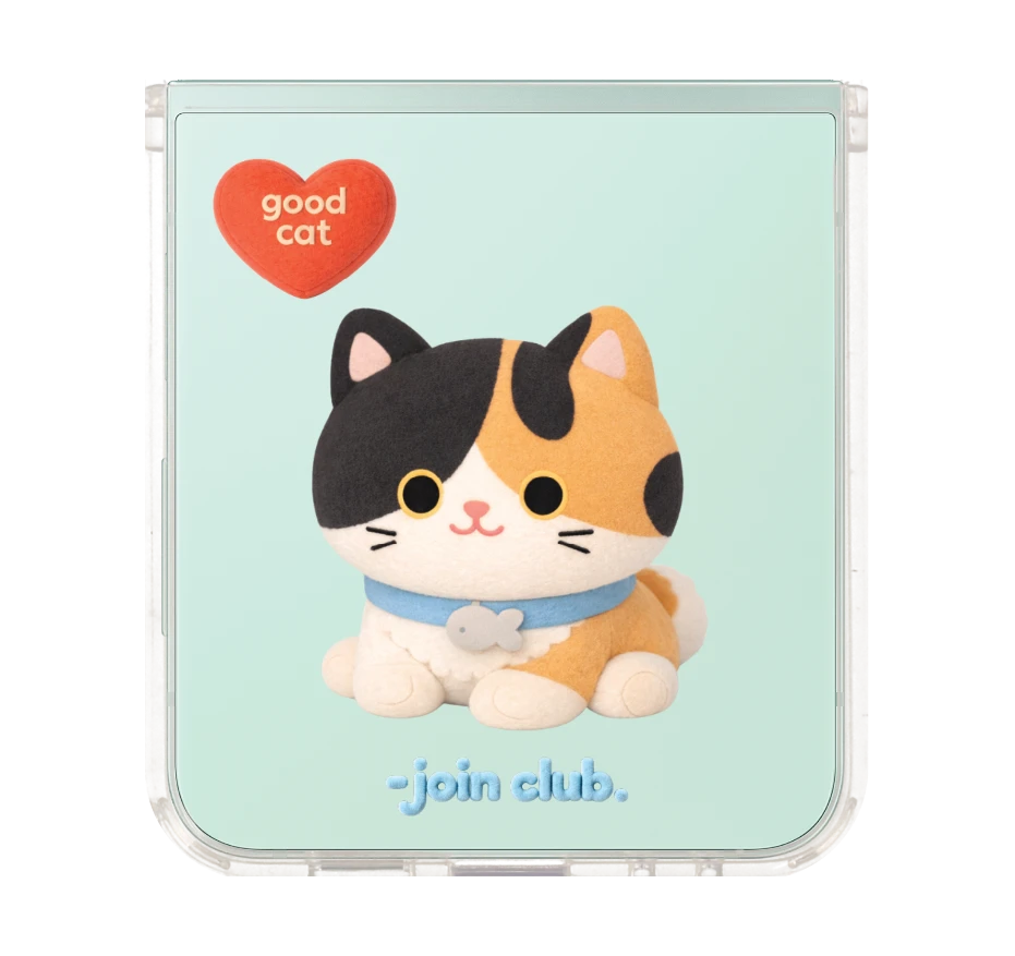 join the club heartful calico cat
