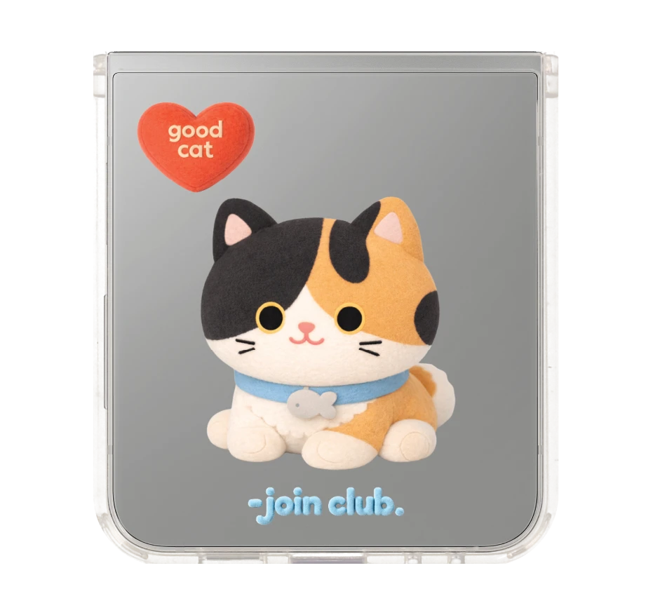 join the club heartful calico cat