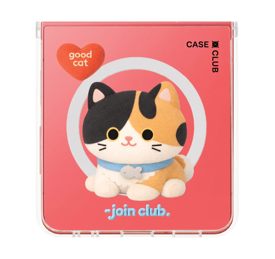 join the club heartful calico cat