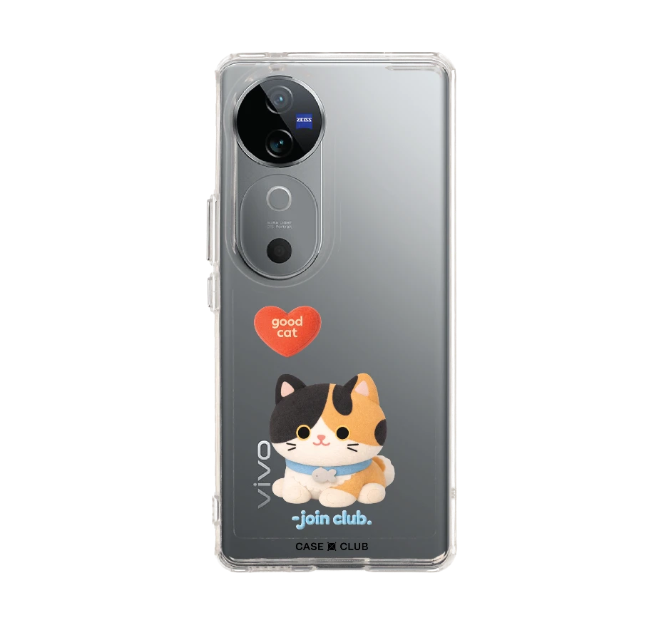 join the club heartful calico cat