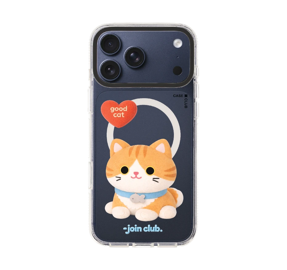 join the club heartful orange cat