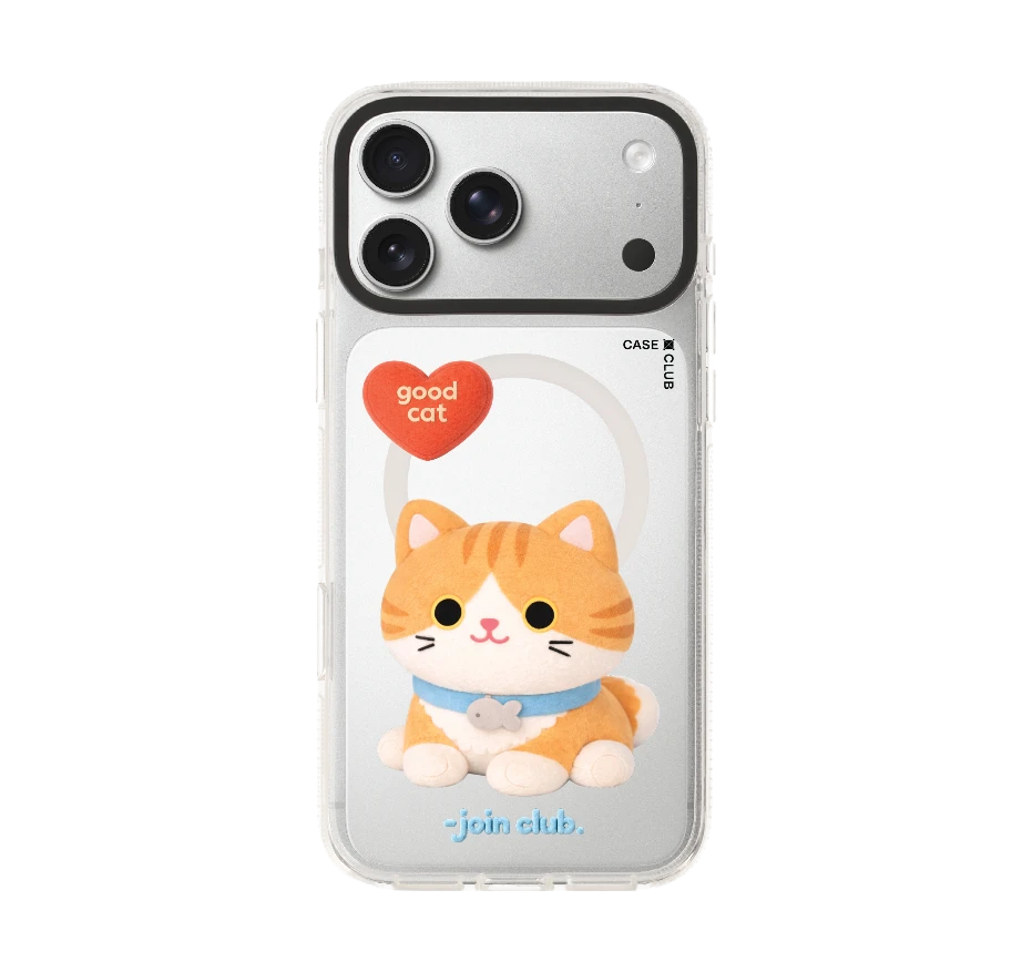 join the club heartful orange cat