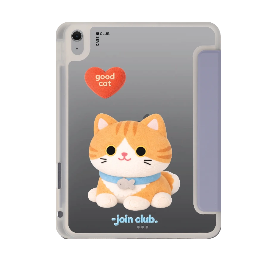 join the club heartful orange cat