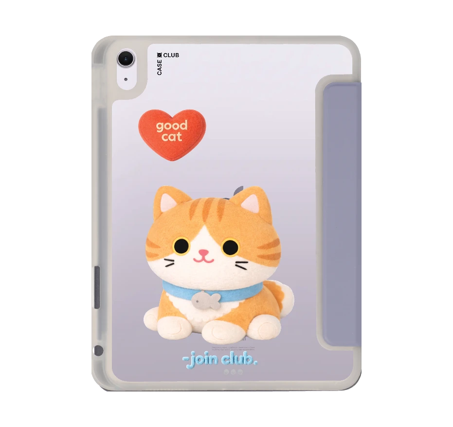 join the club heartful orange cat