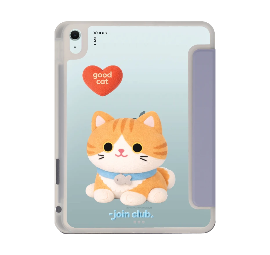 join the club heartful orange cat