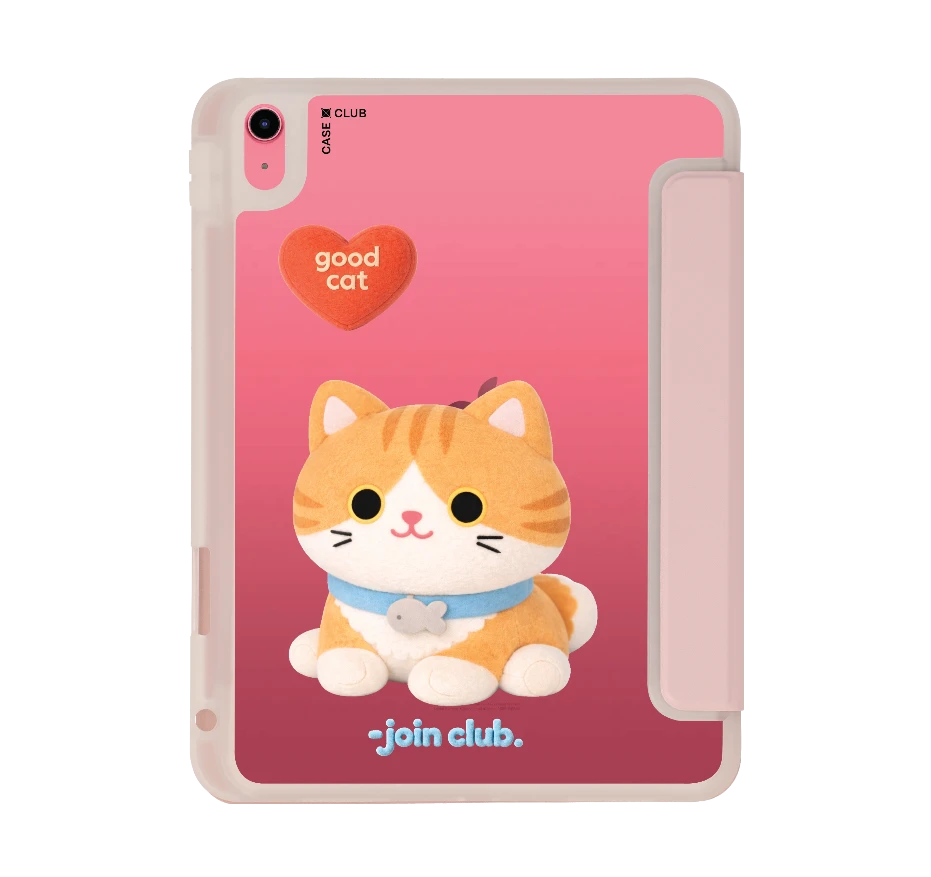 join the club heartful orange cat