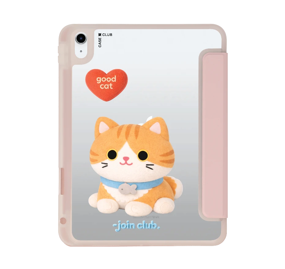 join the club heartful orange cat