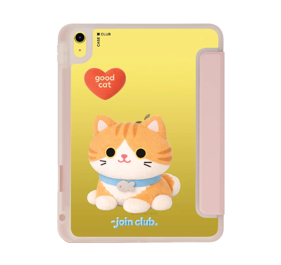 join the club heartful orange cat