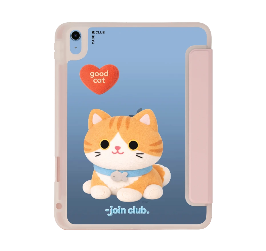 join the club heartful orange cat