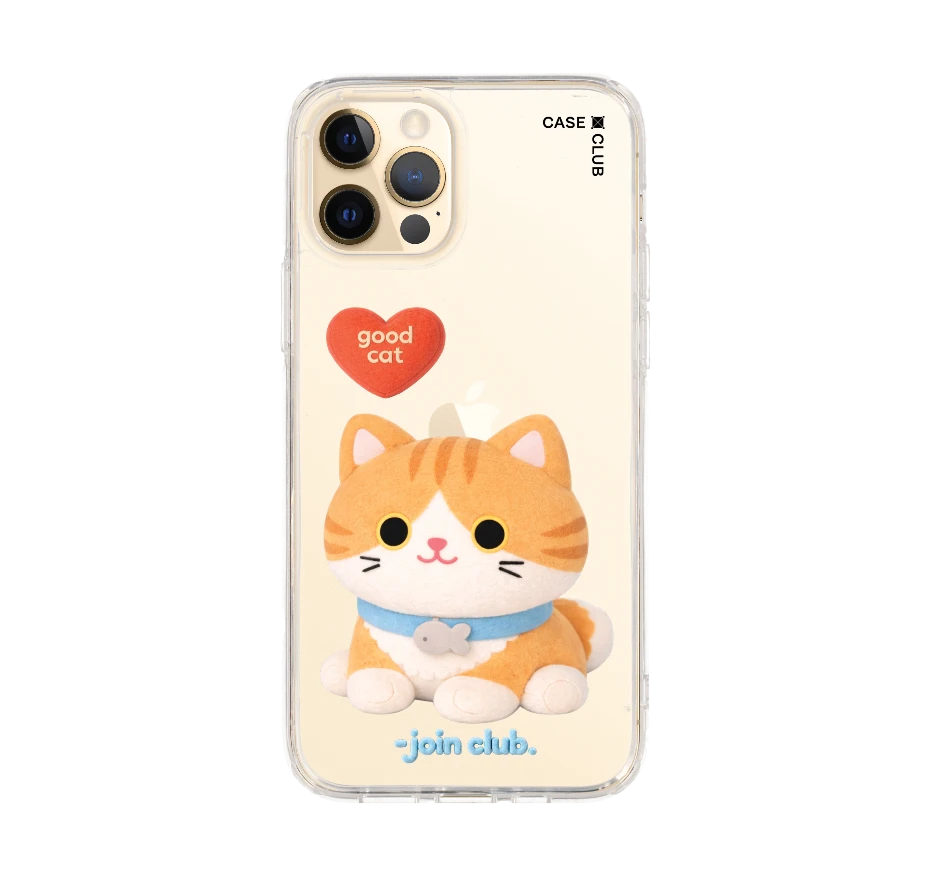 join the club heartful orange cat