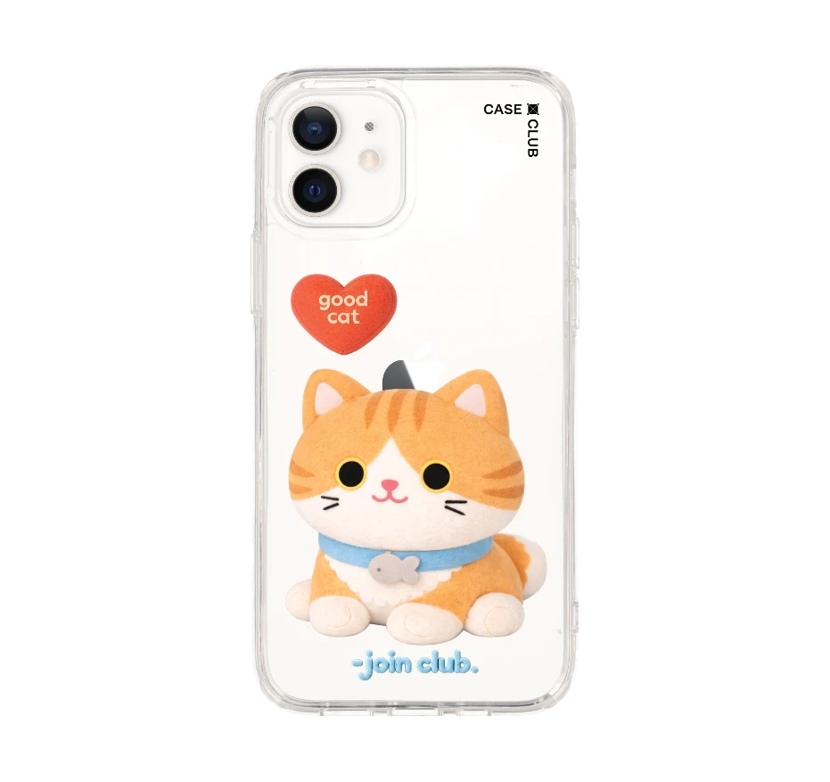 join the club heartful orange cat