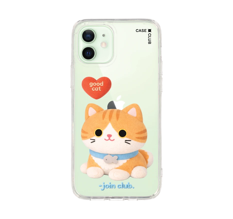 join the club heartful orange cat