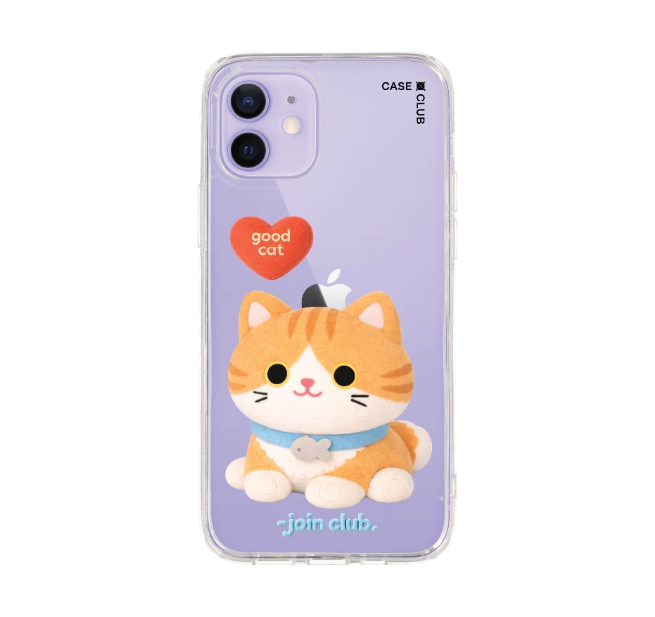 join the club heartful orange cat