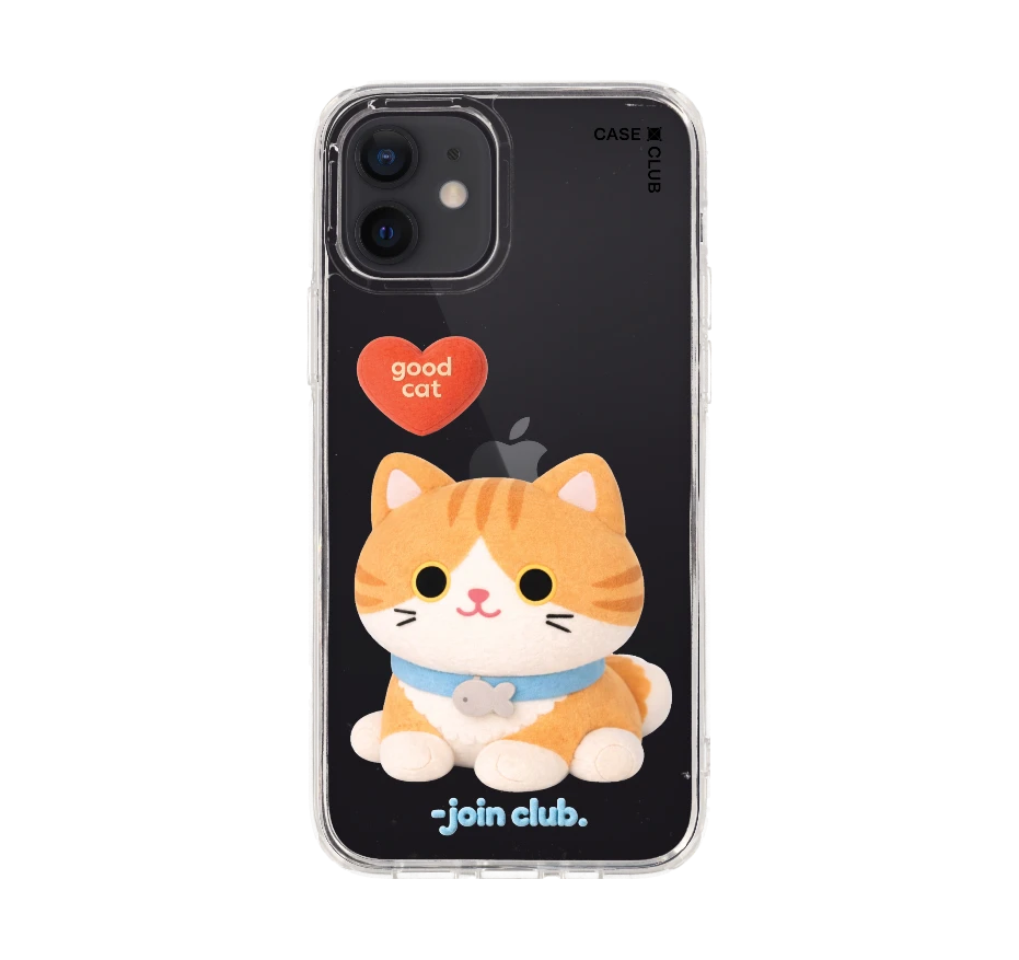 join the club heartful orange cat
